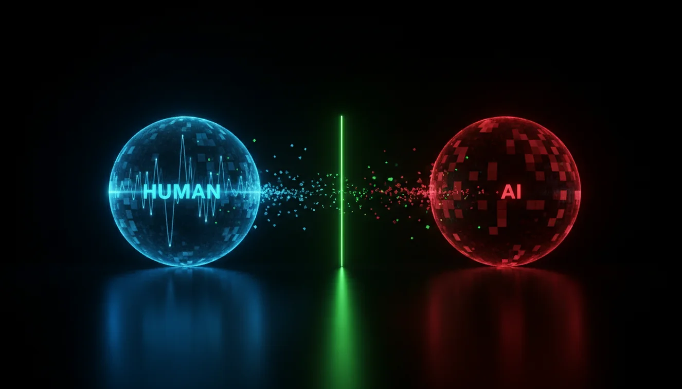 ChatGPT detector distinguishing human writing from AI-generated content